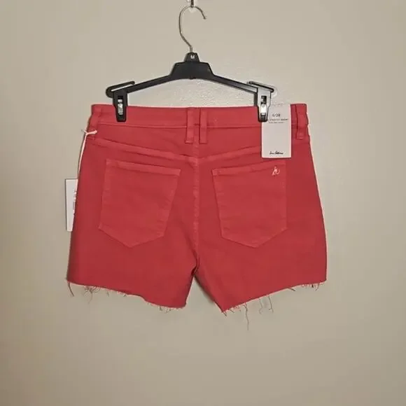 NWT Sam Edelman The Stilleto High Rise Cutoff Shorts in Cherry Sz 6 - Picture 5 of 8